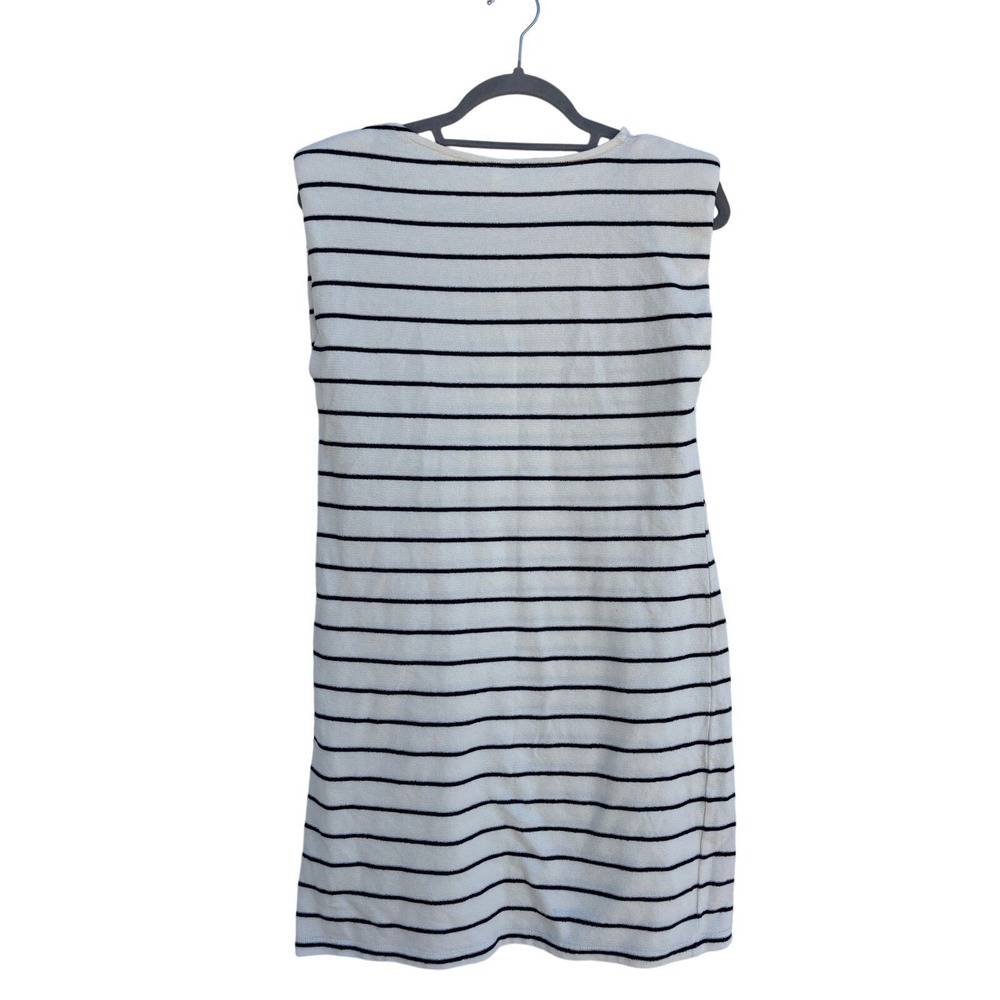 Daily Practice Anthropologie Mini Dress Black Cream Stripe Sleeveless Casual XS - Picture 3 of 6